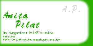 anita pilat business card